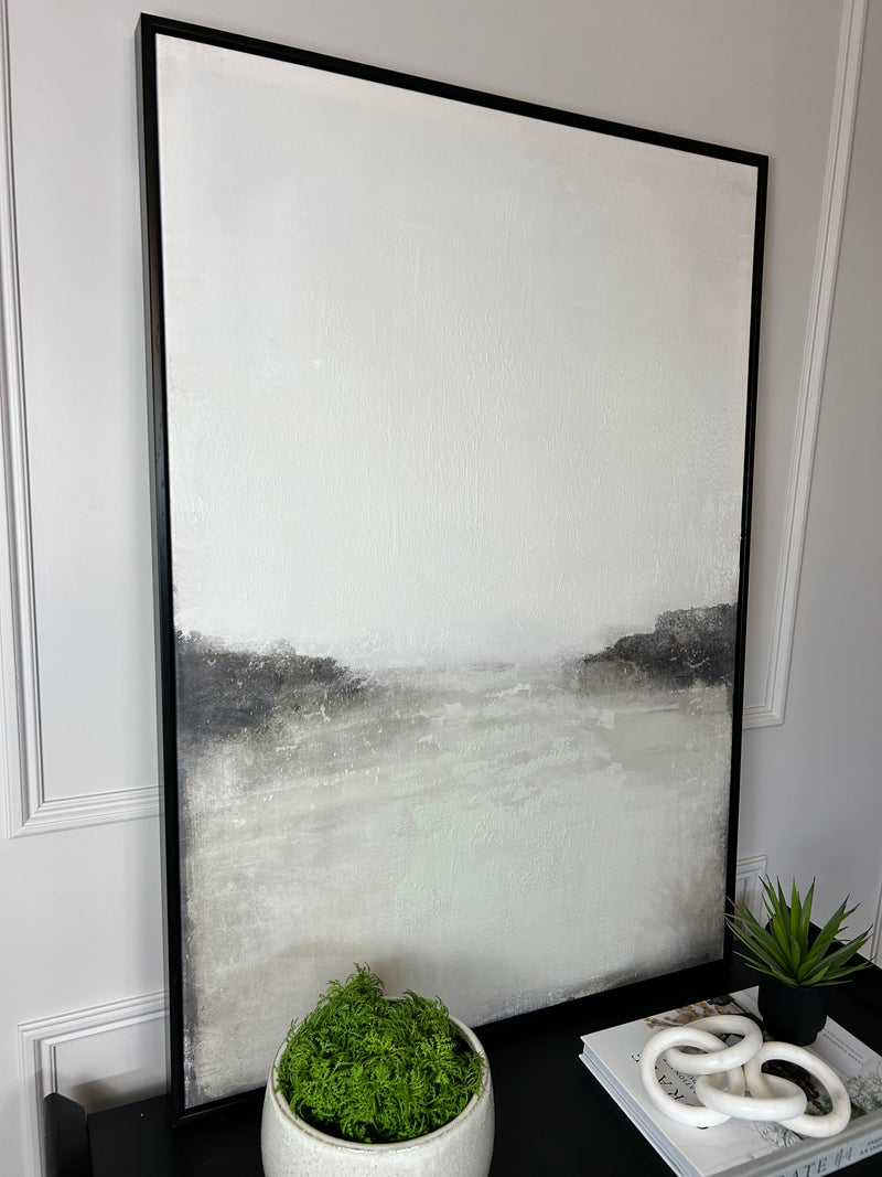 Scenic abstract print with black frame