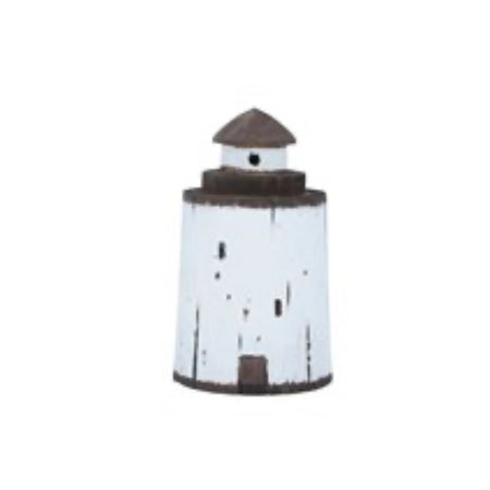 Rustic wooden lighthouse