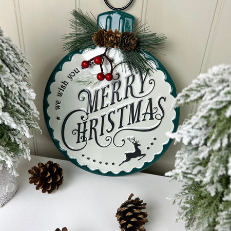 Metal bauble hanging decoration