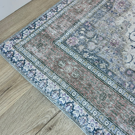 Croft Taupe Grey blue pink Printed Washable Runner rug mat Available 3 Sizes