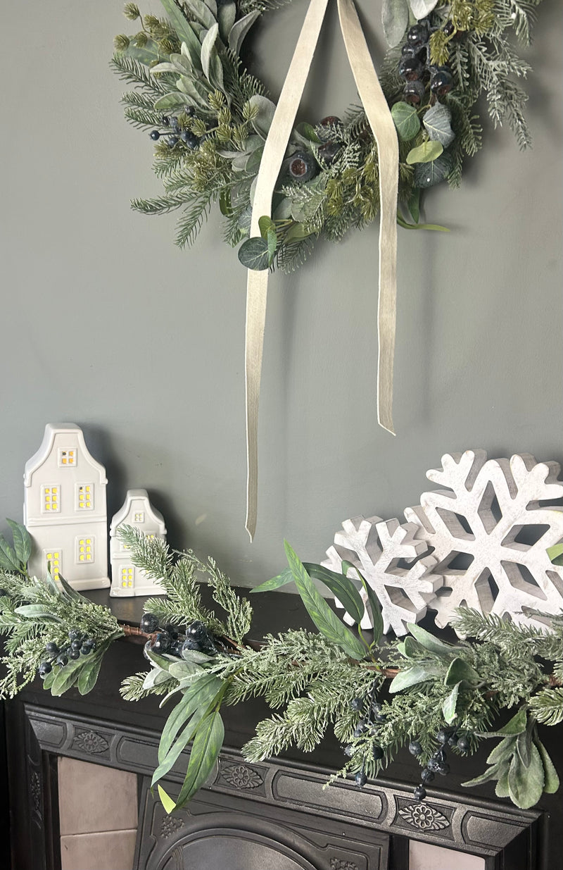 Blueberry and foliage garland 150cm