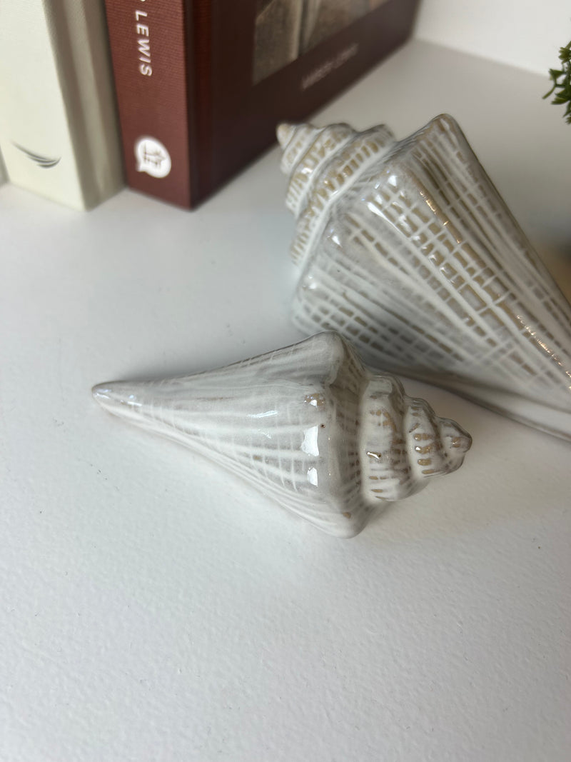 White ceramic shell 2 sizes