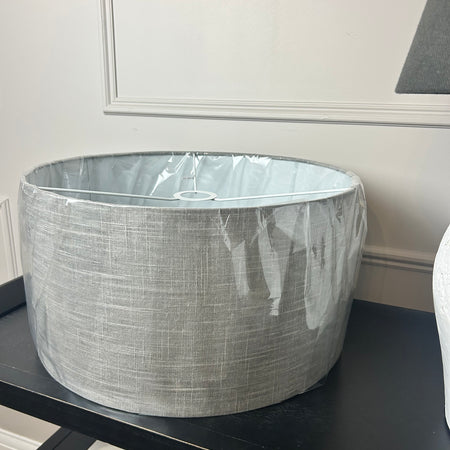 Grey linen 40 diameter lamp light shade