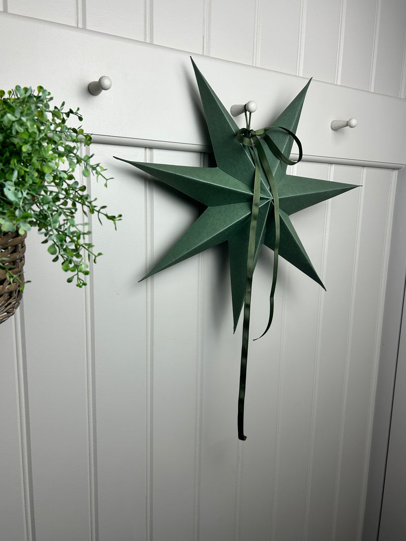 Maddox forest green hanging paper star 60cm