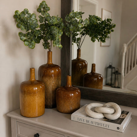 Brown vormark bottle neck vases 3 sizes