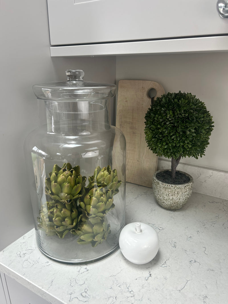 Extra large glass lidded jar