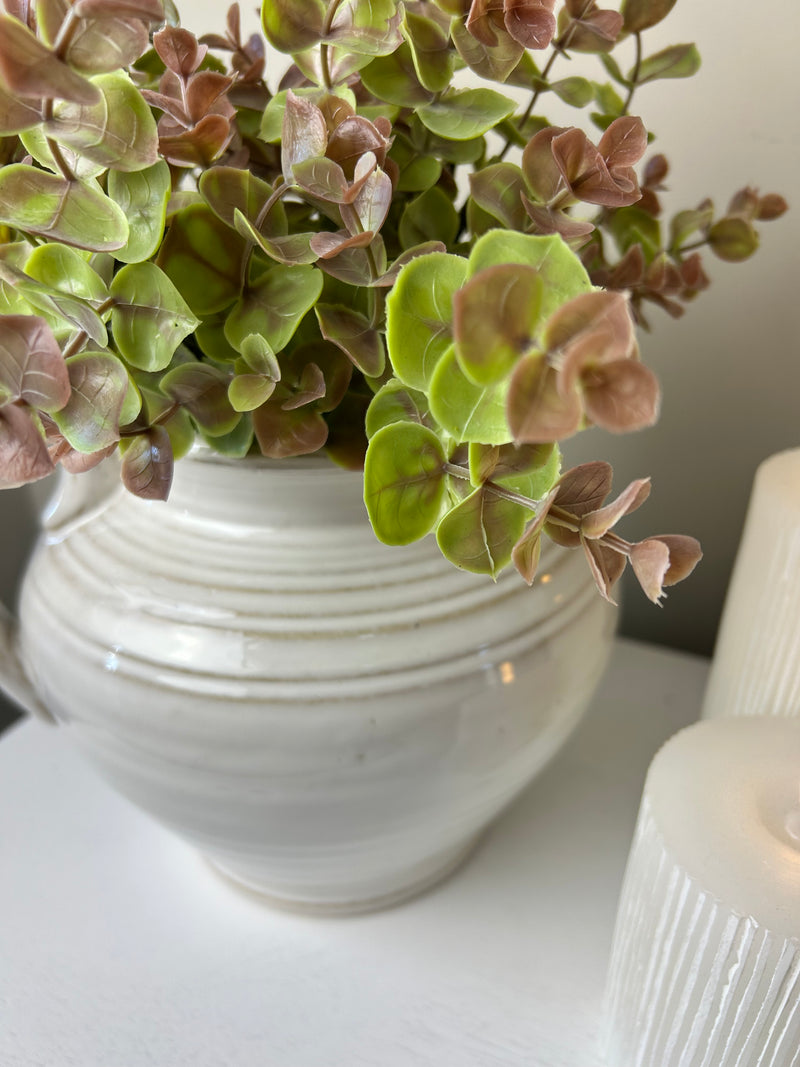 Reactive glazed chunky jug