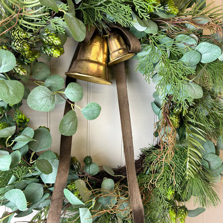Extra Large Mixed foliage Green leaf & Fir Foliage Wreath 80cm