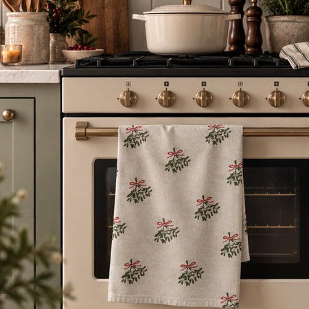 Sophie Allport mistletoe print tea towel