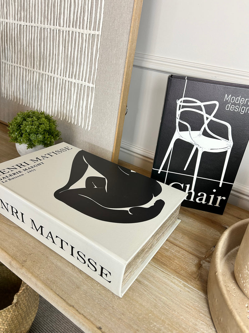 Set of two monochrome print storage books Matisse