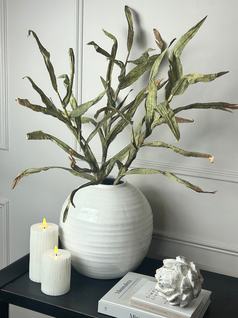 Tall green reed stem 102cm
