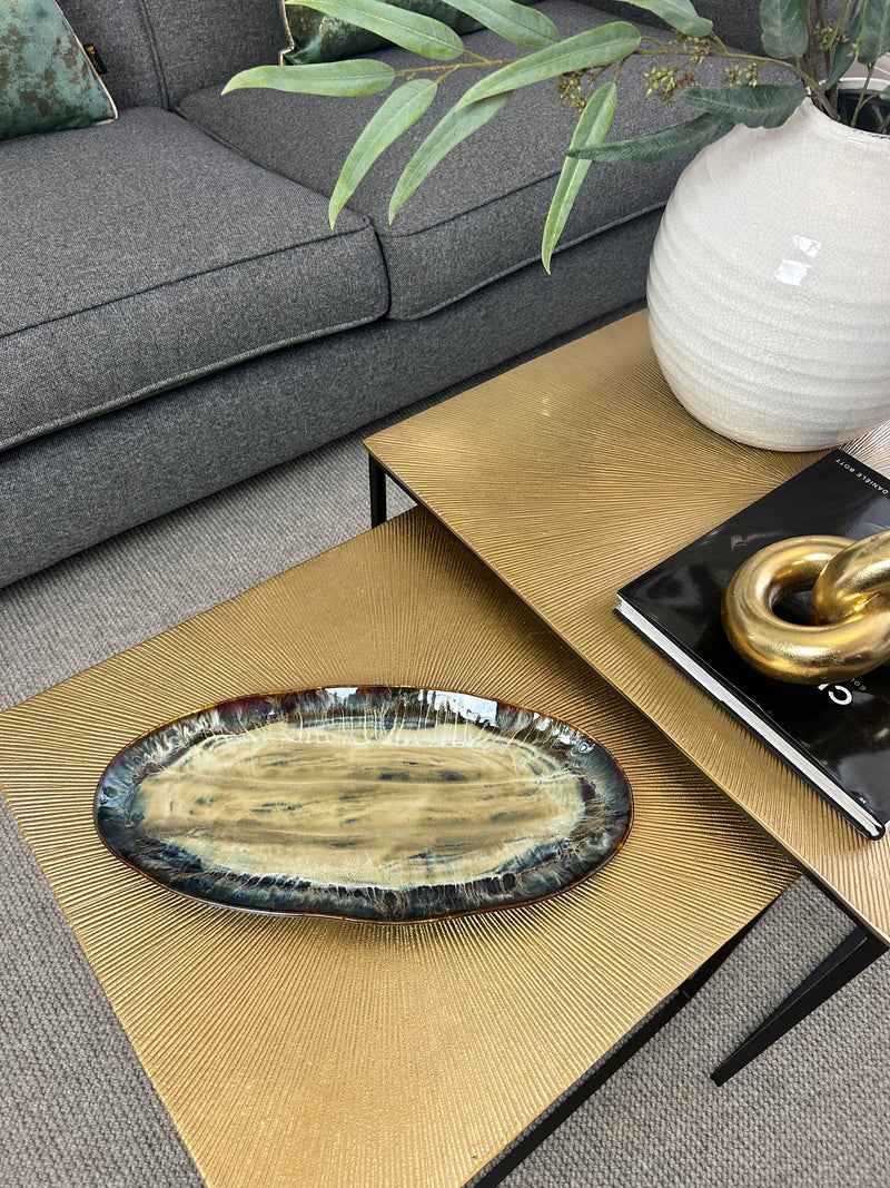 Ocean Glaze Oval Plate dish