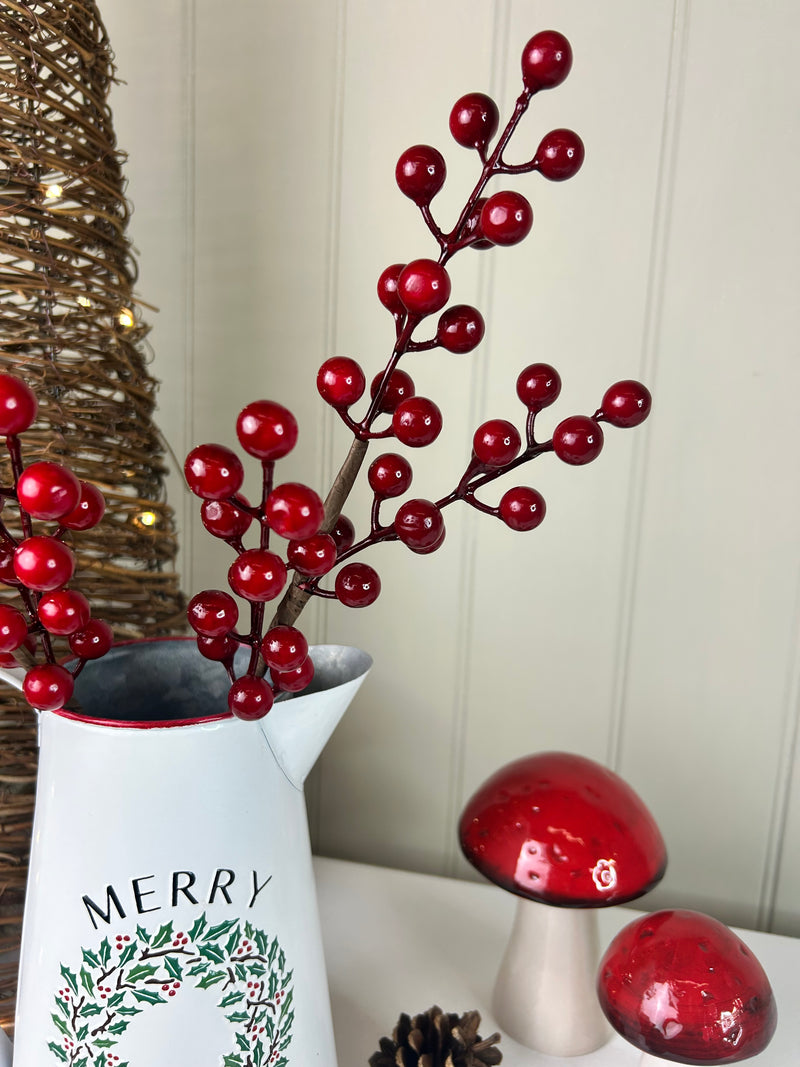 Red berry pick stem 42cm