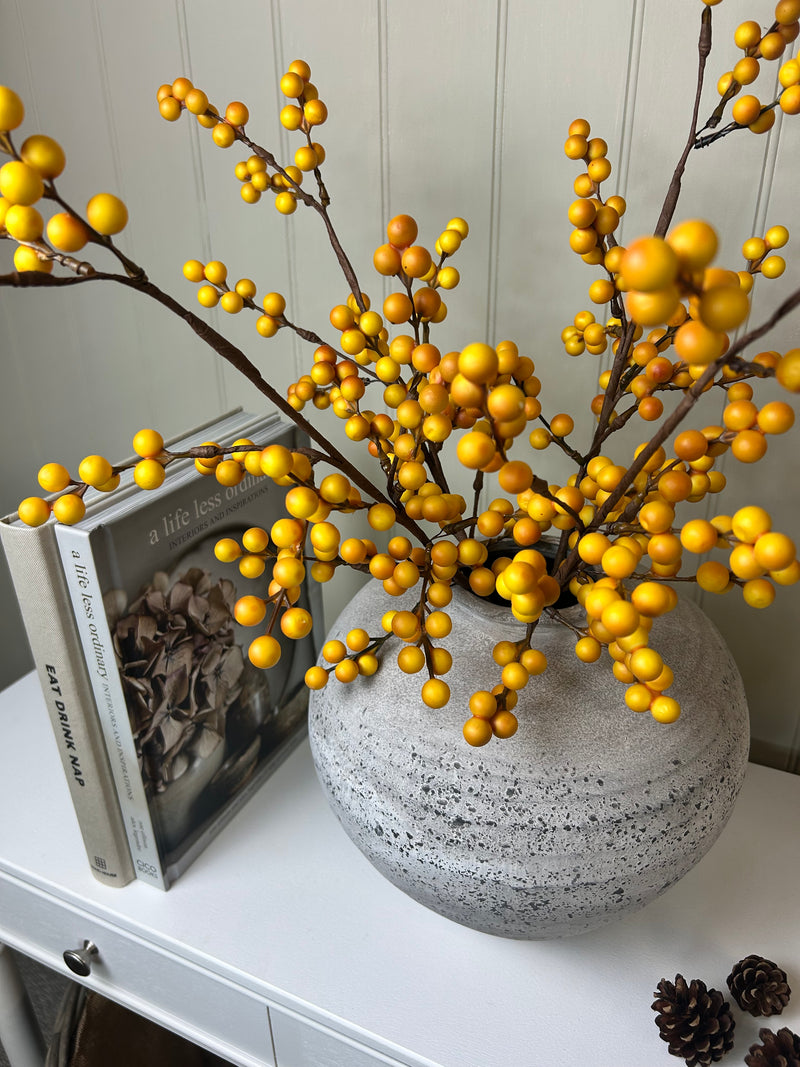 Yellow autumn berry stem 75cm