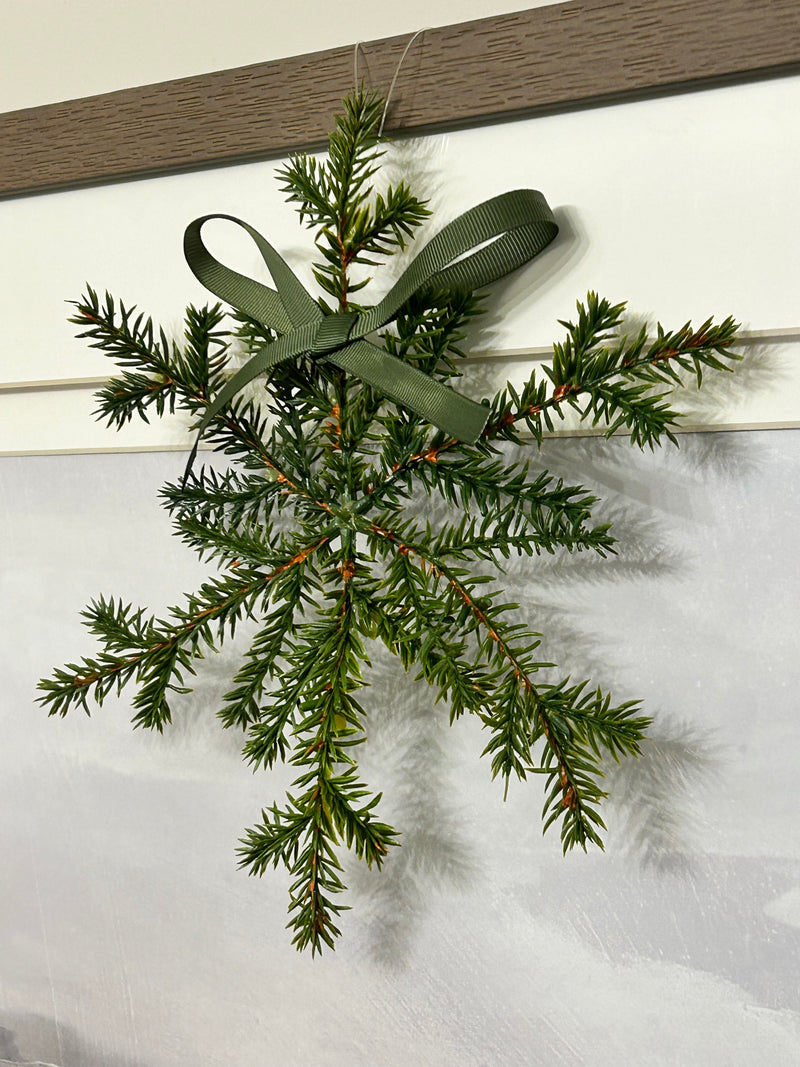 Hanging pine star snowflake decoration