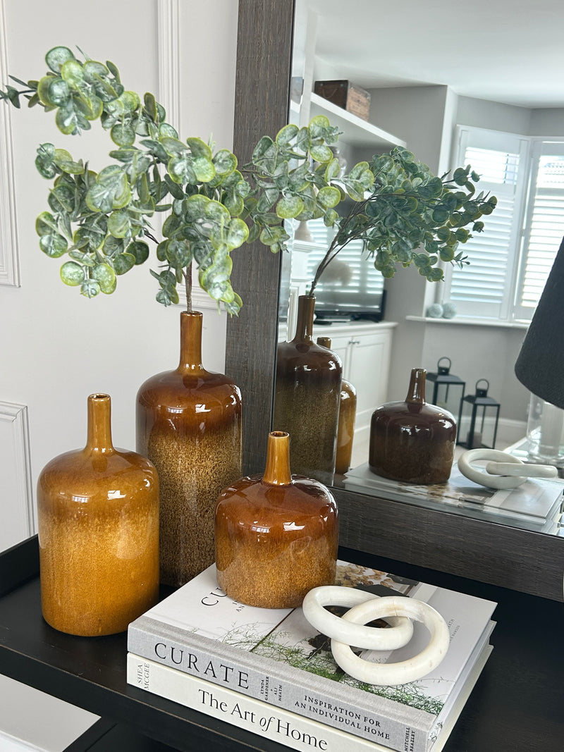 Brown vormark bottle neck vases 3 sizes