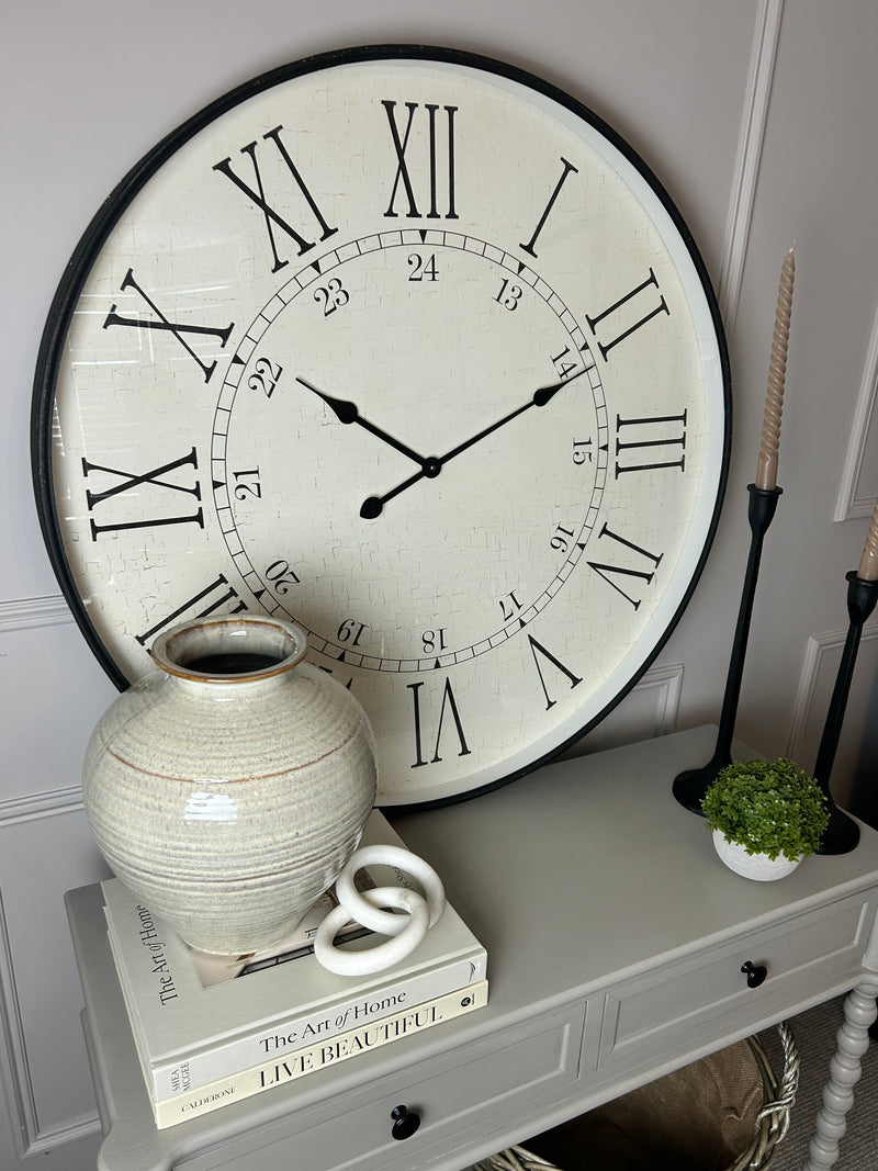Huge metal embossed clock 80cm