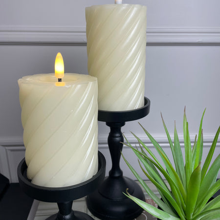 LED Twisted Design Candles