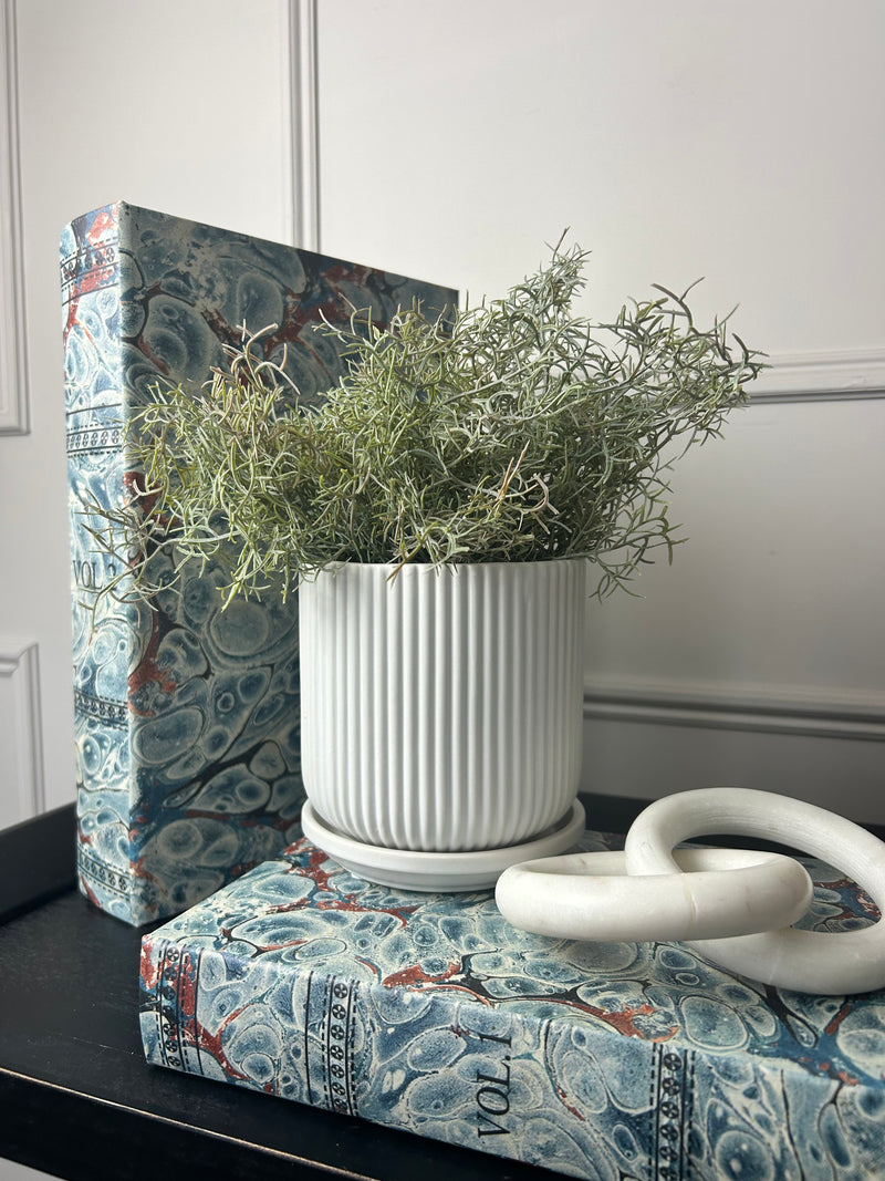 Set of Two Marble blues Water Effect Storage Books