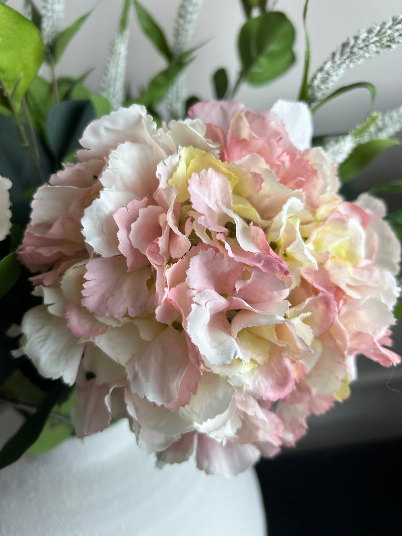 Soft pink French hydrangeas 56cm