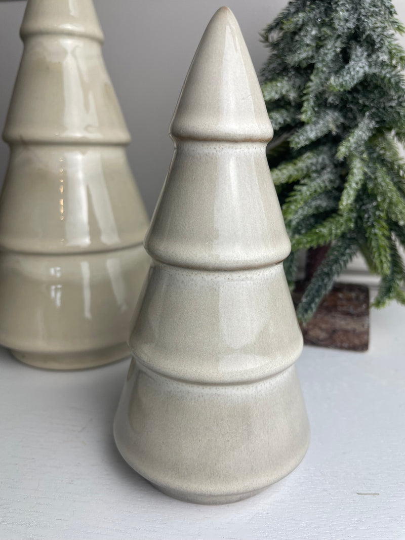 Natural taupe cream ceramic tree 4 sizes