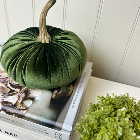 Green velvet pumpkin