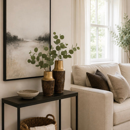Scenic abstract print canvas  with black frame art