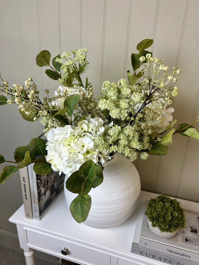 Dollar eucalyptus bunch autumn green brown tones multi stem 55cm
