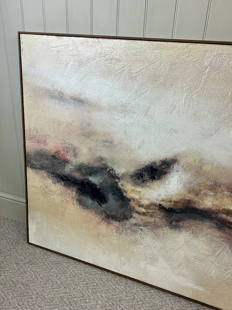 Moody Abstract dark frames canvas hand finished art 140x100cm