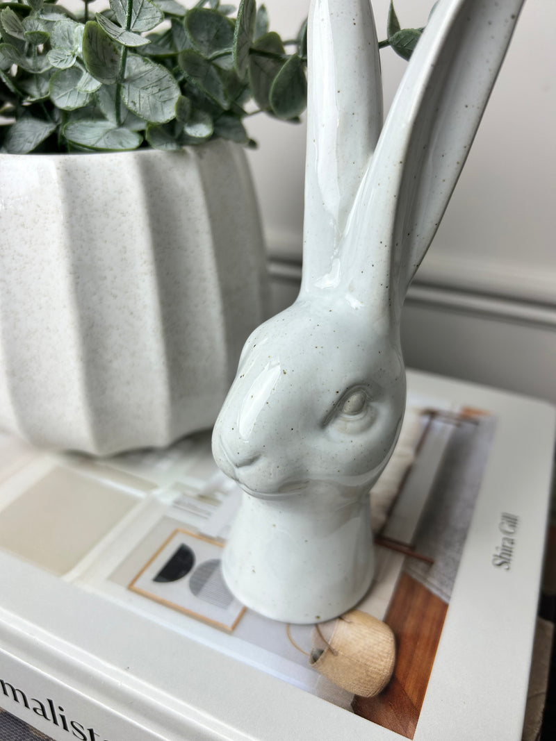 Porcelain ceramic Rabbit Head Standing Decoration 2 sizes easter