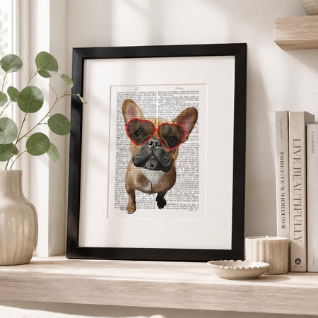 Dogs in love framed print