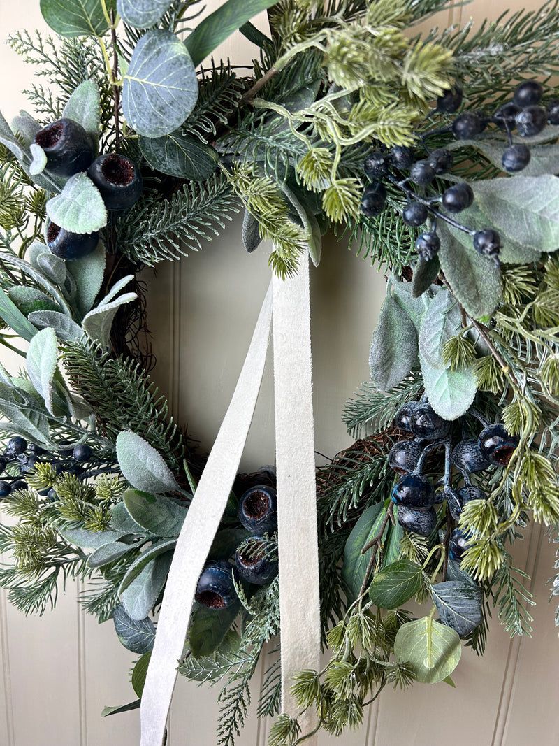 Blueberry and foliage full wreath 55cm