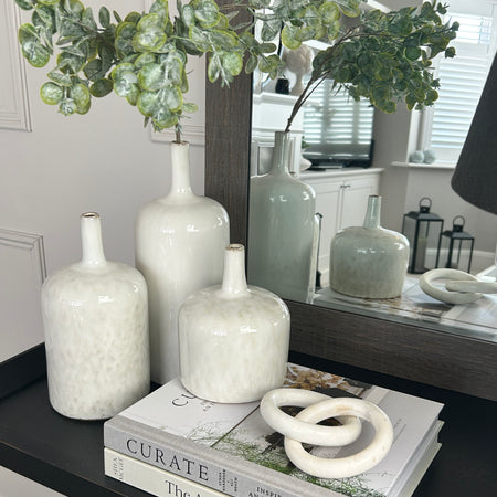 Off white cream vormark Bottle neck vase 3 sizes