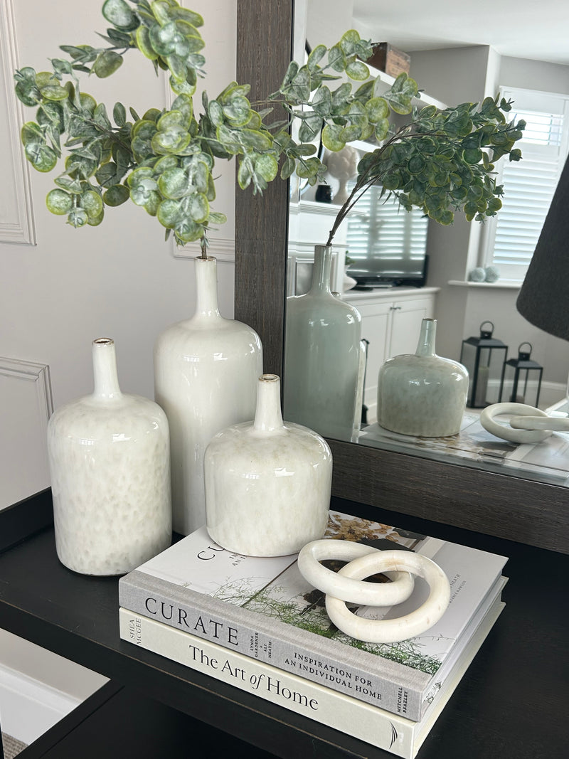 Off white cream vormark Bottle neck vase 3 sizes