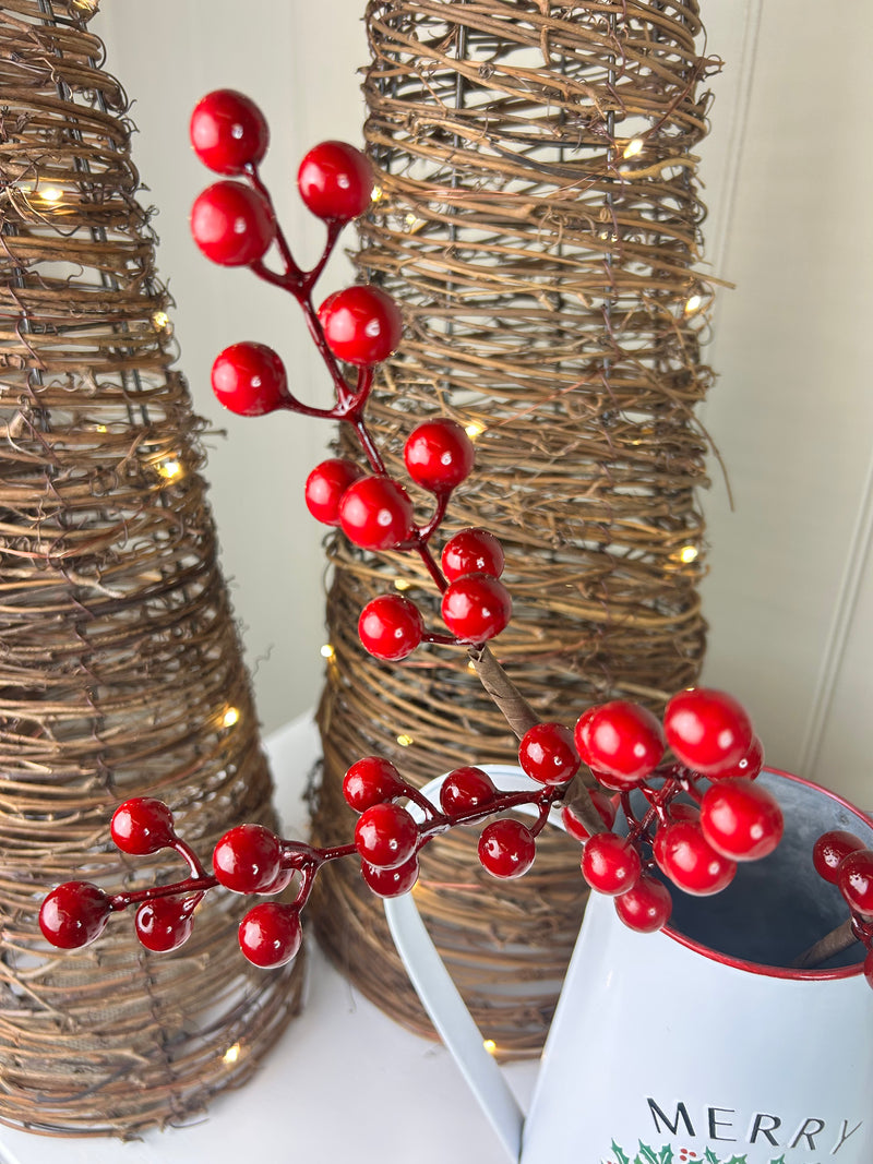 Red berry pick stem 42cm