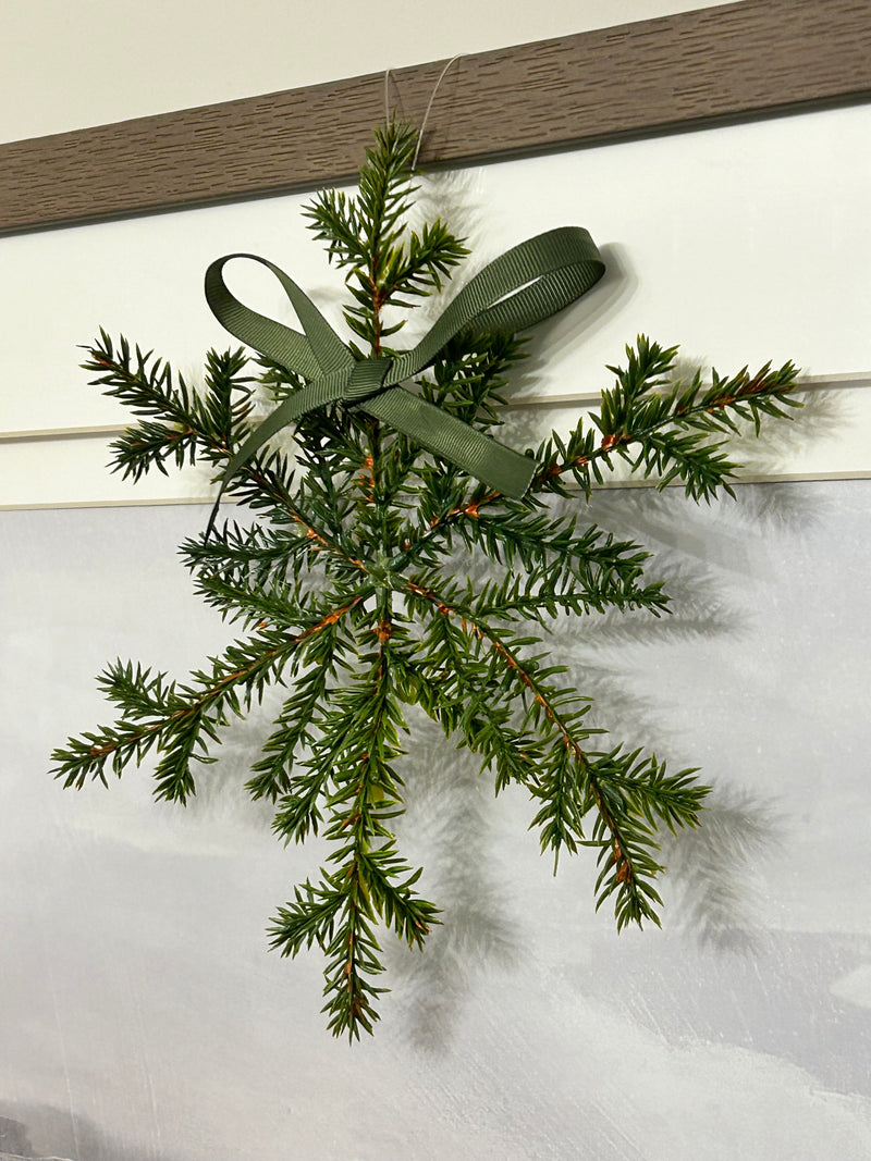 Hanging pine star snowflake decoration