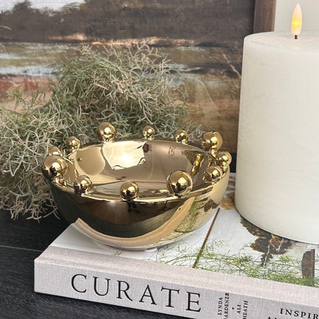 Gold Trinket Bobble Bowl