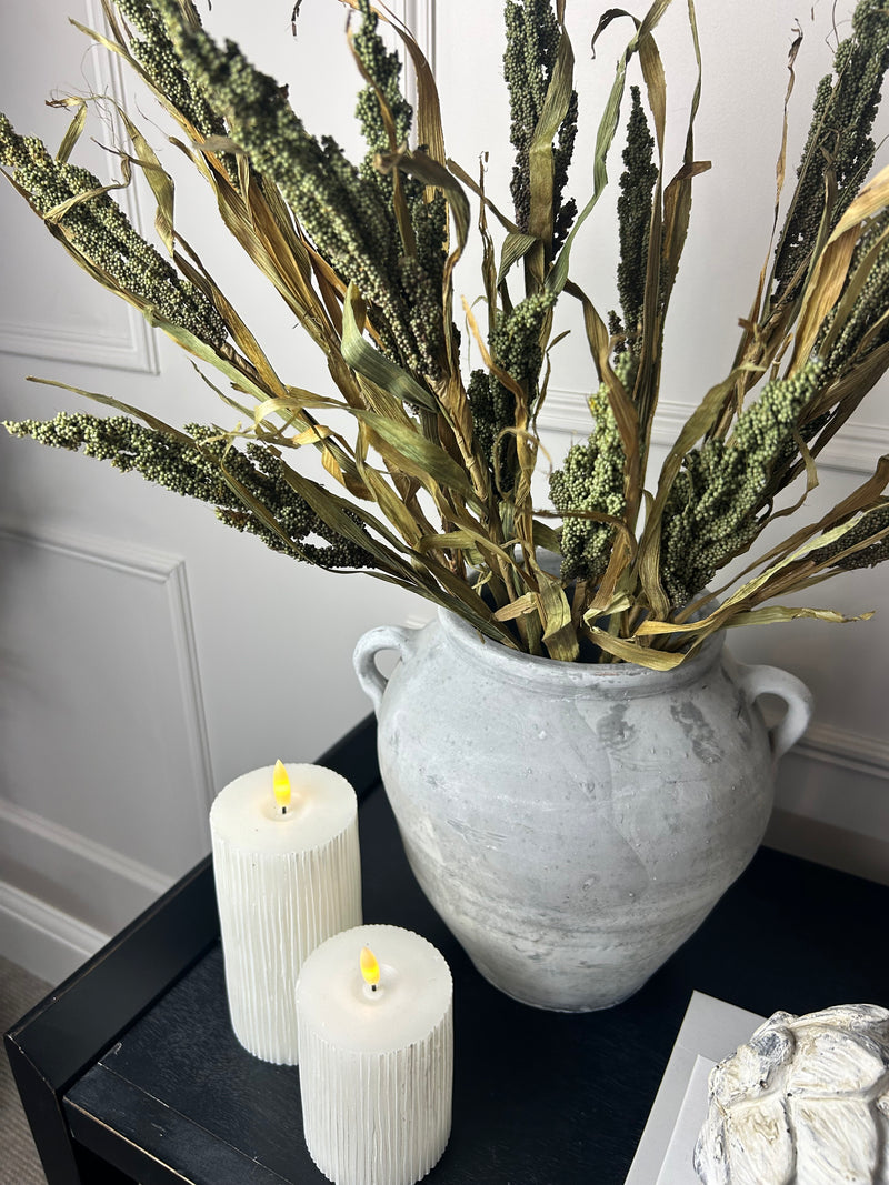 Dried Wheatgrass reed stem bunch green 65cm