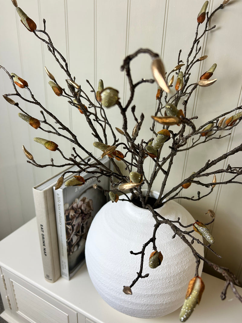 Magnolia stem Branch with gold bud