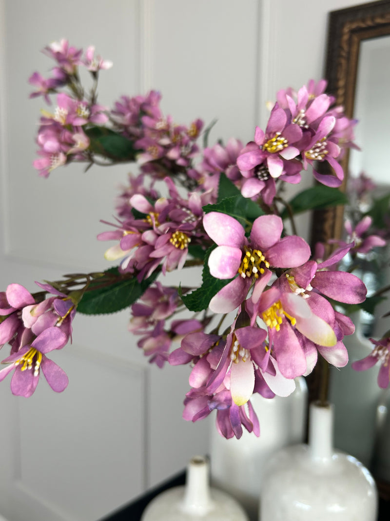 Lilac purple spring blossom stem spray 70cm