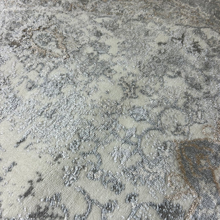 Alexandra 80x150cm traditional print rug grey natural brown