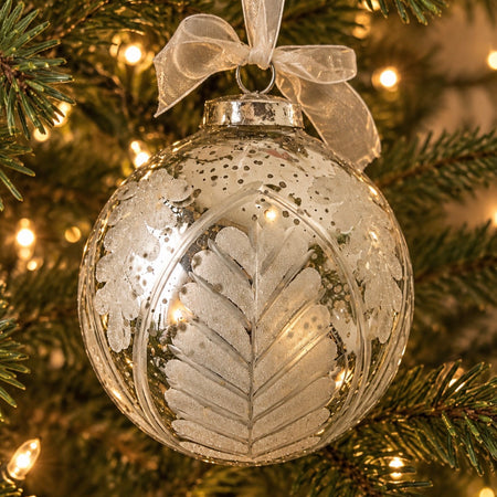 Large etched heavy hanging decoration