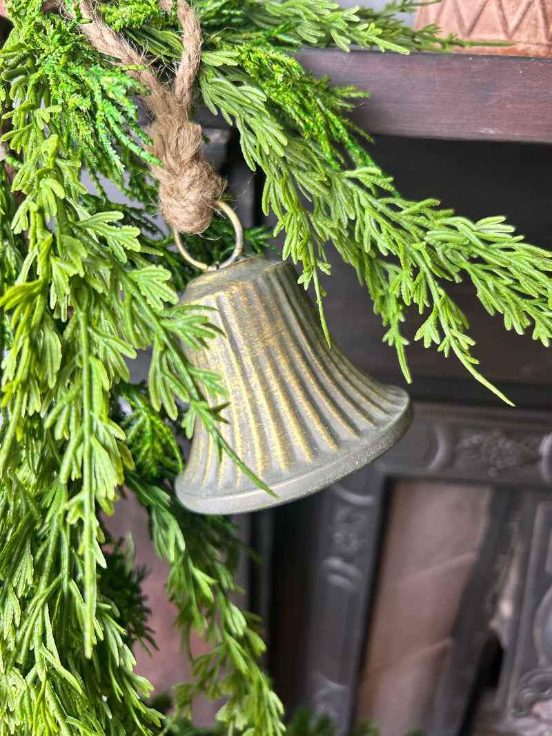 Fluted brass gold Metal Hanging Bell