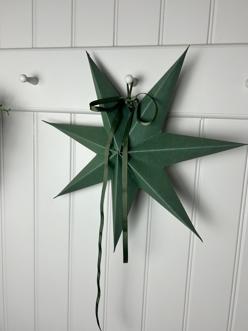 Maddox forest green hanging paper star 60cm