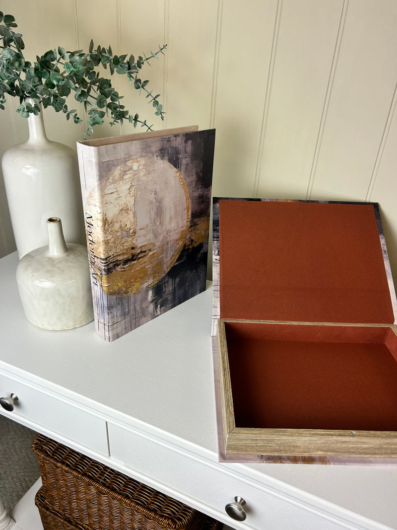 Moonlight Modern Art Storage Book gold