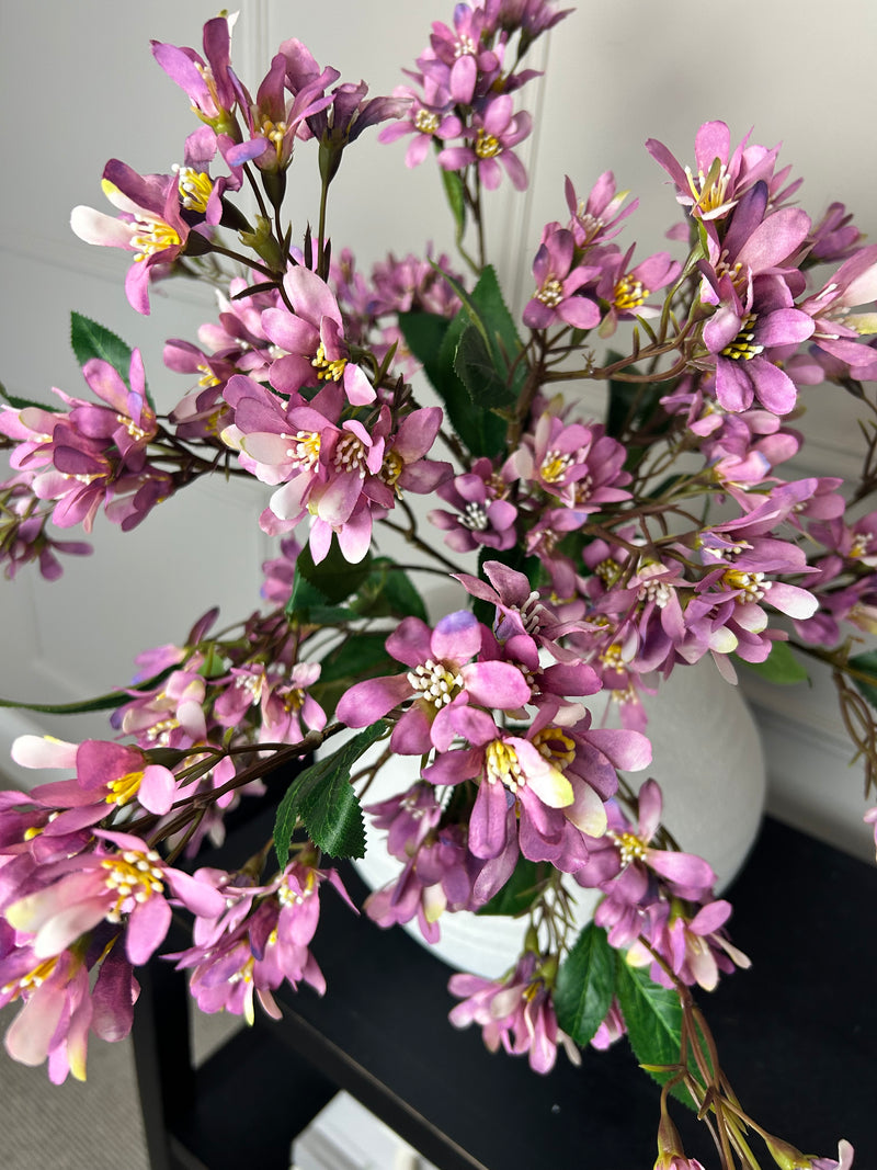 Lilac purple spring blossom stem spray 70cm