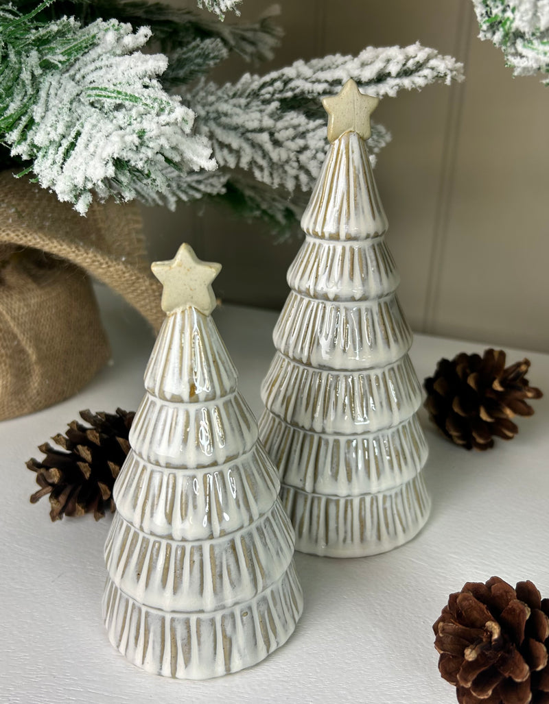 Two tone ceramic trees two sizes
