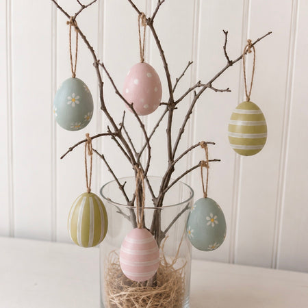 Set of 6 hanging eggs