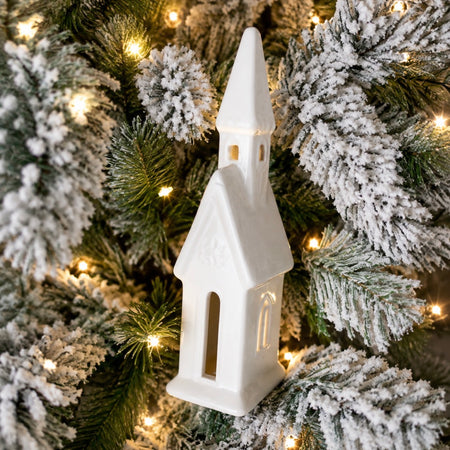 Matt White Church Hanging Decoration