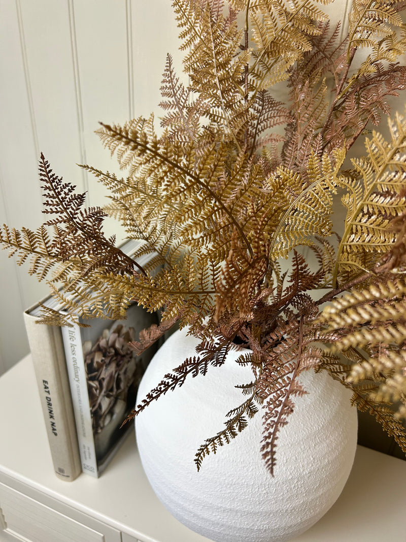 Auburn bracken fern stem bunch spray 90cm